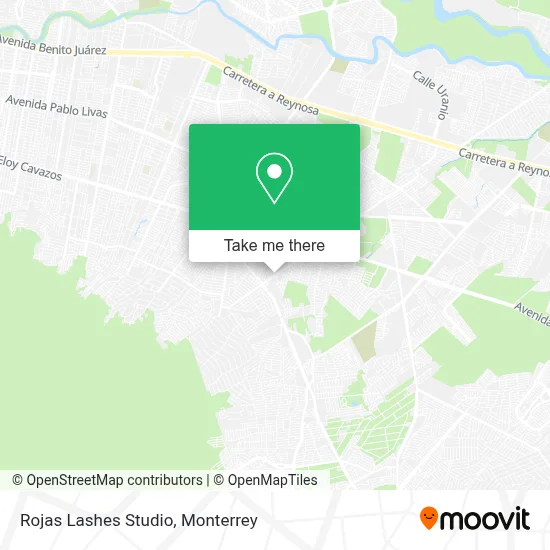 Rojas Lashes Studio map