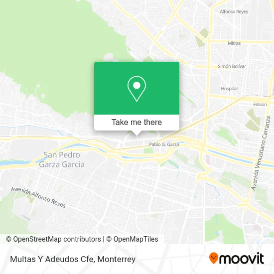 Multas Y Adeudos Cfe map