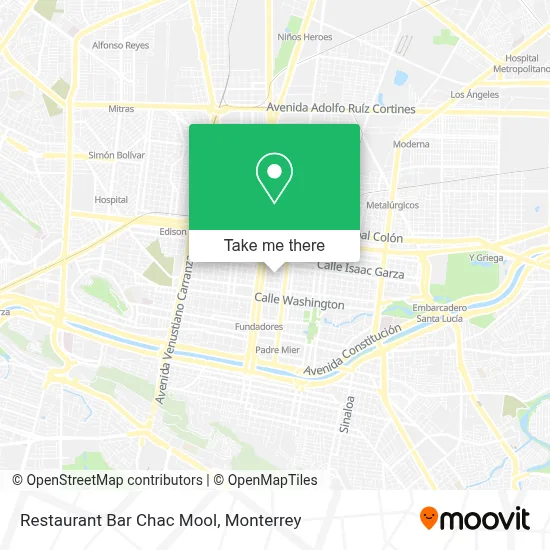 Restaurant Bar Chac Mool map