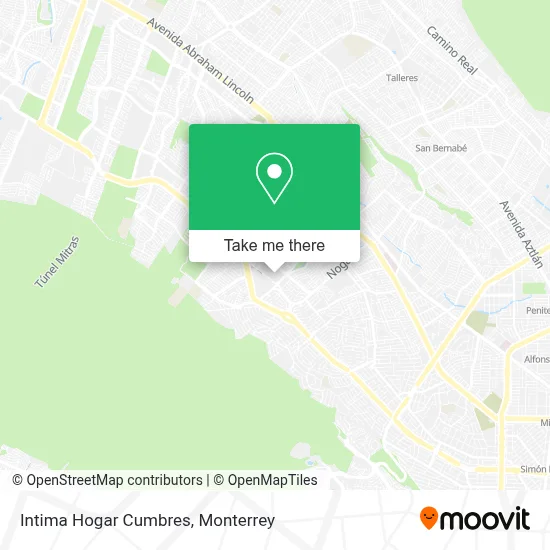 Intima Hogar Cumbres map