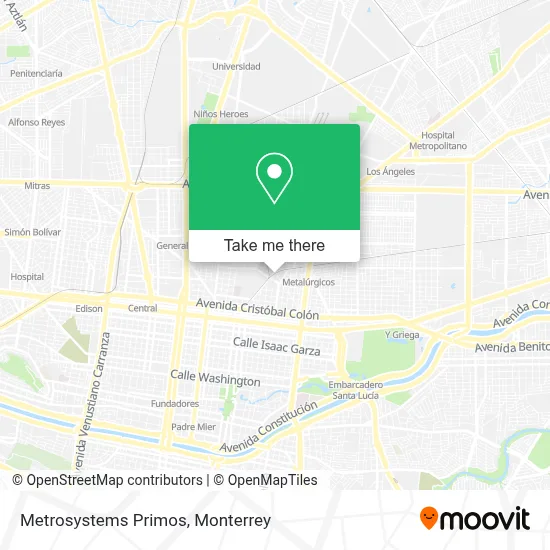Metrosystems Primos map
