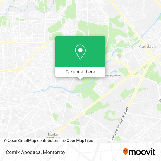 Cemix Apodaca map