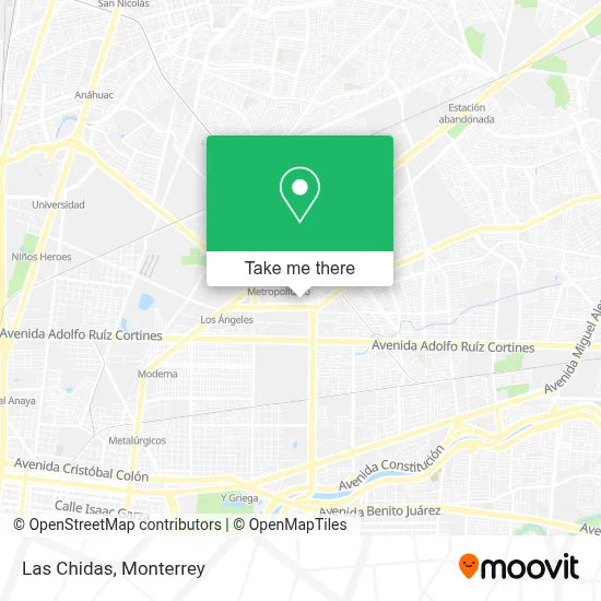 Las Chidas map