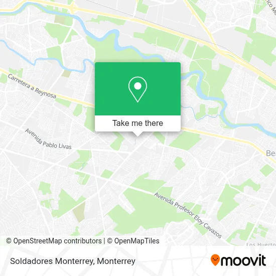 Soldadores Monterrey map