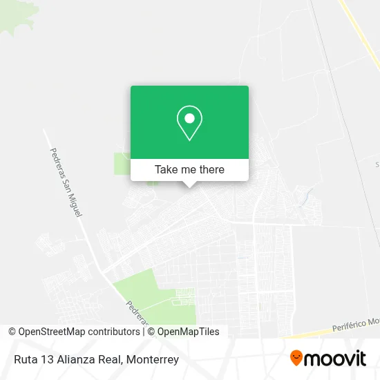 Ruta 13 Alianza Real map
