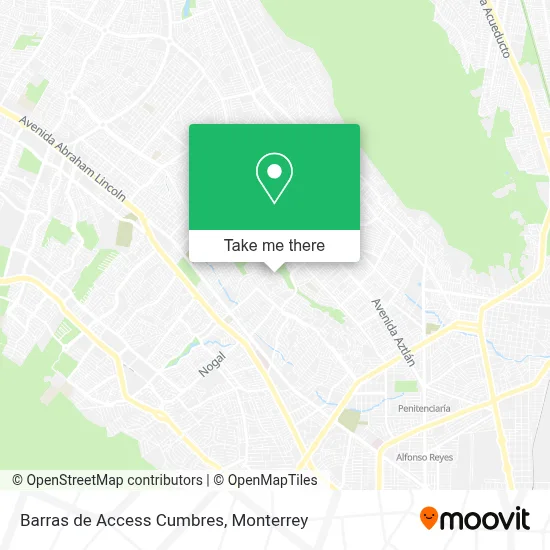 Barras de Access Cumbres map