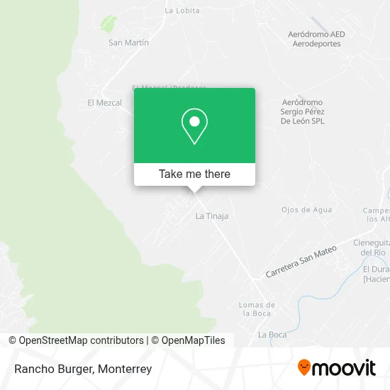 Rancho Burger map