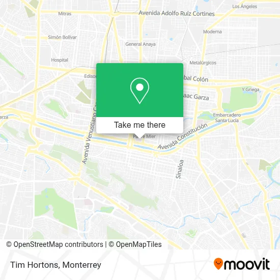 Tim Hortons map