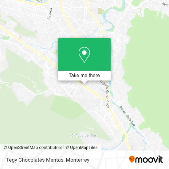 Tegy Chocolates Mentas map