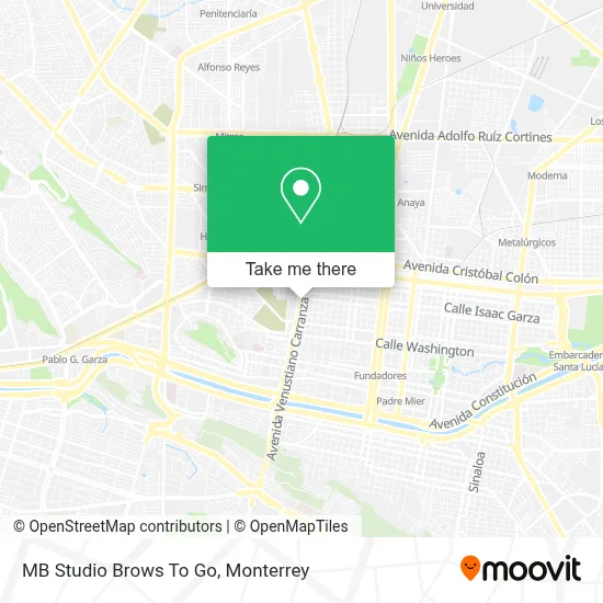 MB Studio Brows To Go map