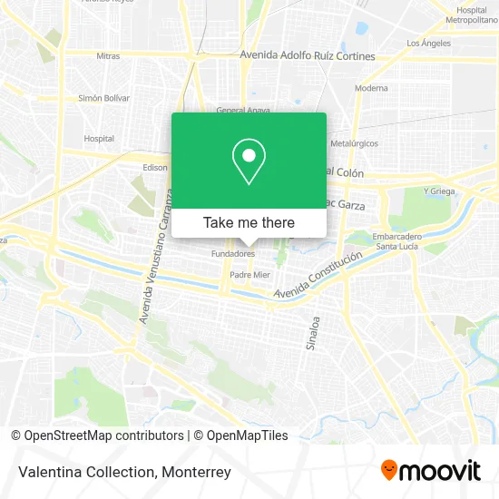 Valentina Collection map