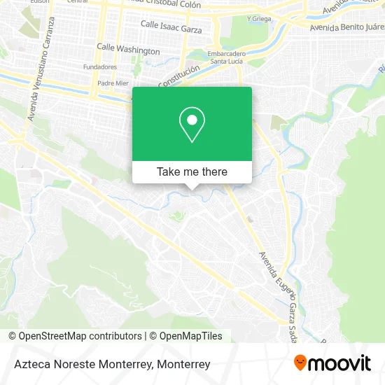 Azteca Noreste Monterrey map
