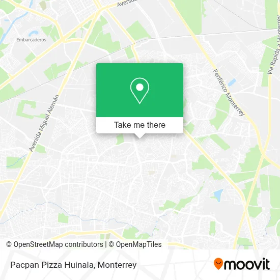 Pacpan Pizza Huinala map