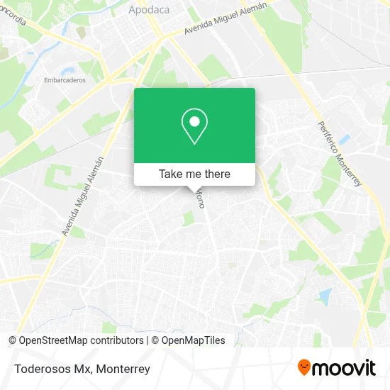 Toderosos Mx map