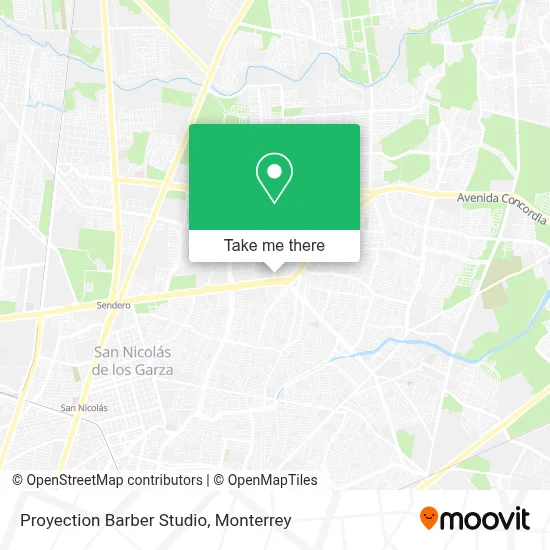 Proyection Barber Studio map