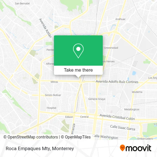 Roca Empaques Mty map