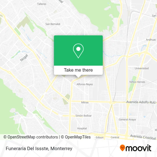 Funeraria Del Issste map
