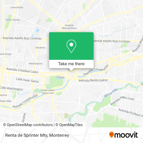 Renta de Sprinter Mty map