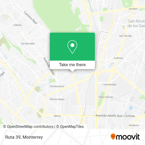 Ruta 39 map