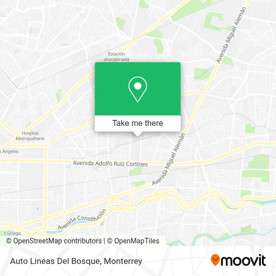 Auto Lineas Del Bosque map