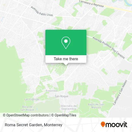 Roma Secret Garden map
