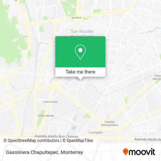 Gasolinera Chapultepec map