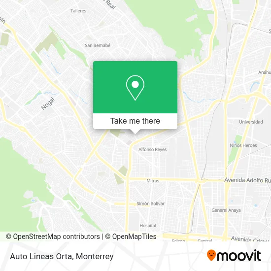 Auto Lineas Orta map