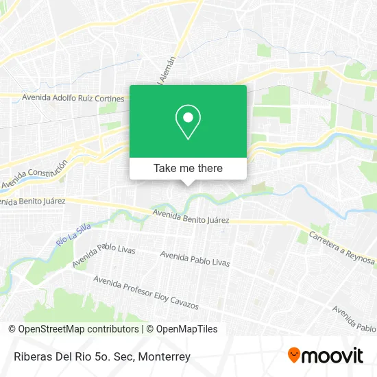 Riberas Del Rio 5o.  Sec map