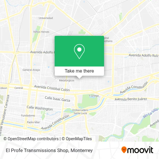 El Profe Transmissions Shop map