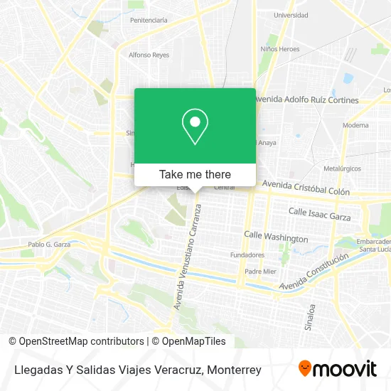Llegadas Y Salidas Viajes Veracruz map
