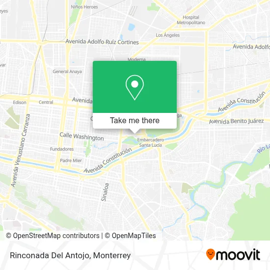 Rinconada Del Antojo map