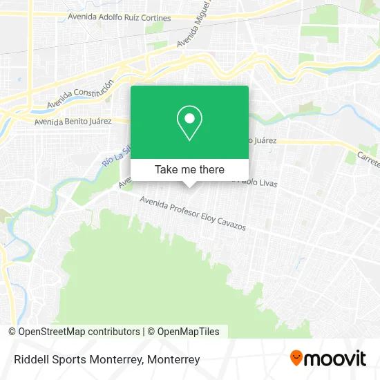 Riddell Sports Monterrey map