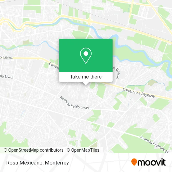 Rosa Mexicano map