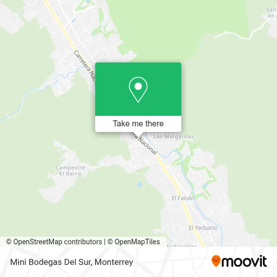 Mini Bodegas Del Sur map