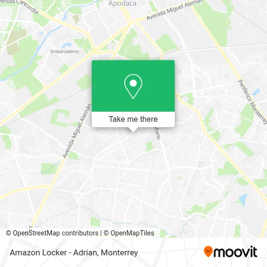 Amazon Locker - Adrian map