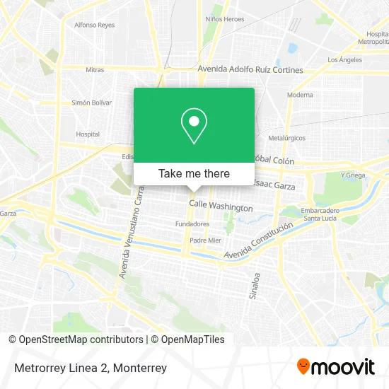 Metrorrey Linea 2 map