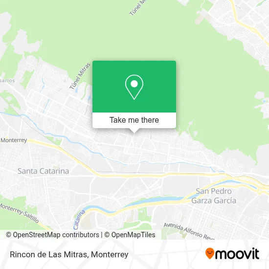 Rincon de Las Mitras map
