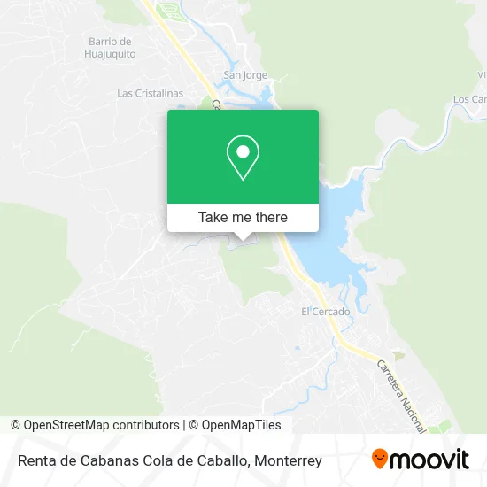 Renta de Cabanas Cola de Caballo map
