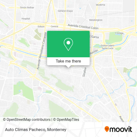 Auto Climas Pacheco map