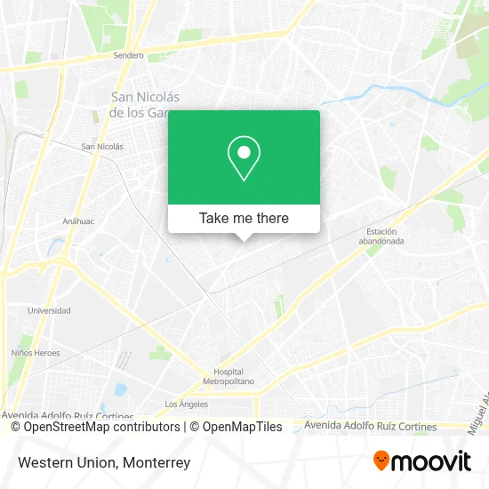 Western Union map