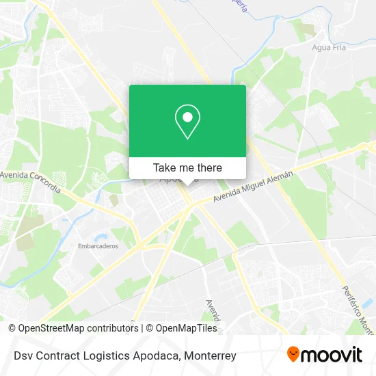 Dsv Contract Logistics Apodaca map