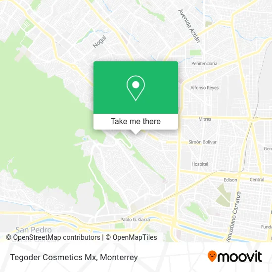 Tegoder Cosmetics Mx map