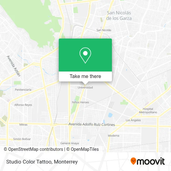 Studio Color Tattoo map
