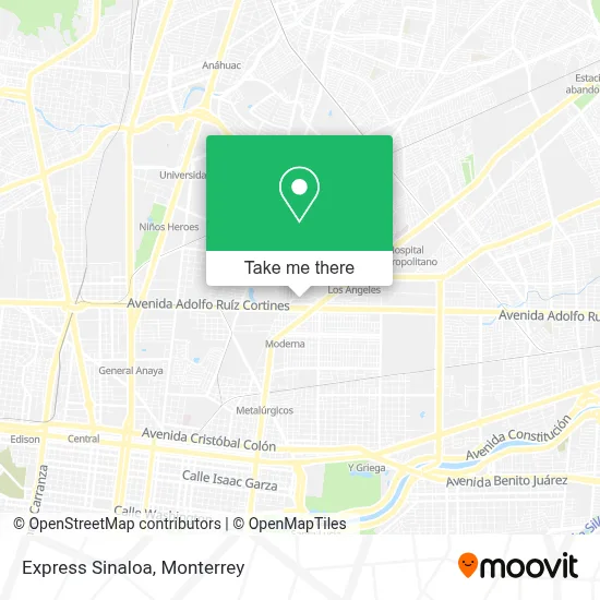 Express Sinaloa map