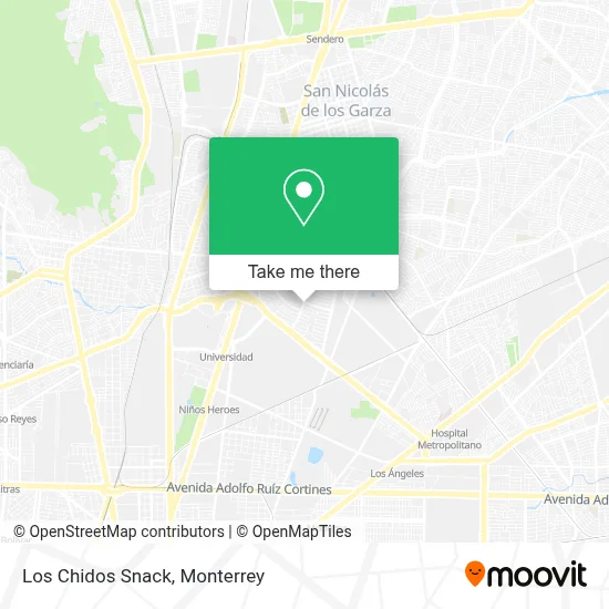 Los Chidos Snack map