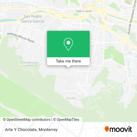 Arte Y Chocolate map