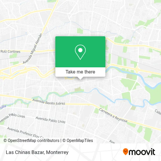 Las Chinas Bazar map