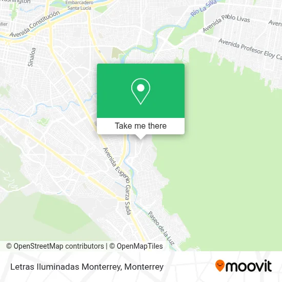 Letras Iluminadas Monterrey map