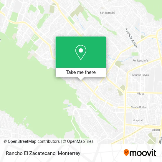 Rancho El Zacatecano map