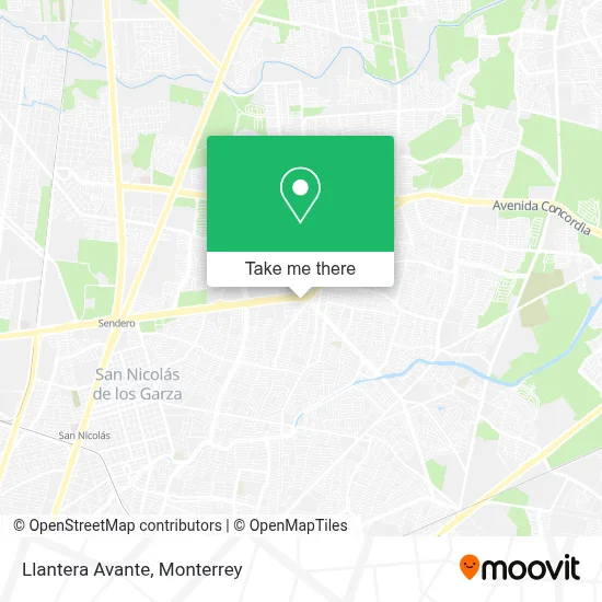 Llantera Avante map